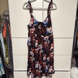 Torrid Black Dress with Multicolor Floral Pattern